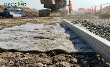 Uneven thickness of geotextile